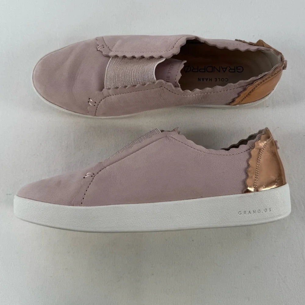 COLE HAAN Grandpro Spectator Nubuck Sneaker in Pink Rose Gold‎ Specchio Size 7